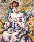 Lucie Cousturier Woman Crocheting Norge oil painting reproduction